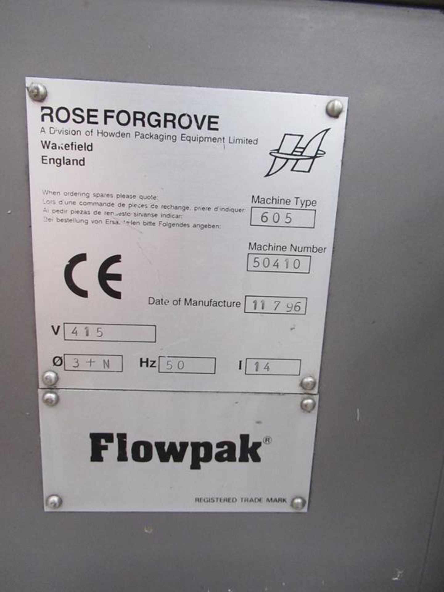 Rose Forgrove Minerva Flowpak, Machine Type 605 - Image 15 of 15