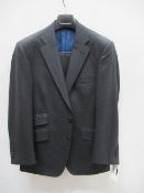 English Superfine (Mid Grey) hopsack two piece mens suit