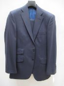 English Superfine (Navy) hopsack two piece mens suit