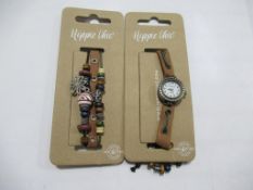 A box of Hippie Chic 'Boho' watches and bracelets - unopened (20 each) total approx RP £220