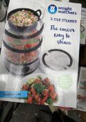 2 x Weight Watchers 3 Tier Electric Steamers RRP £29.99 each