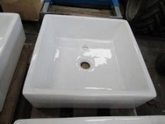 A square Porcelain Sink/Bowl