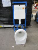 Cavity toilet cistern and pan