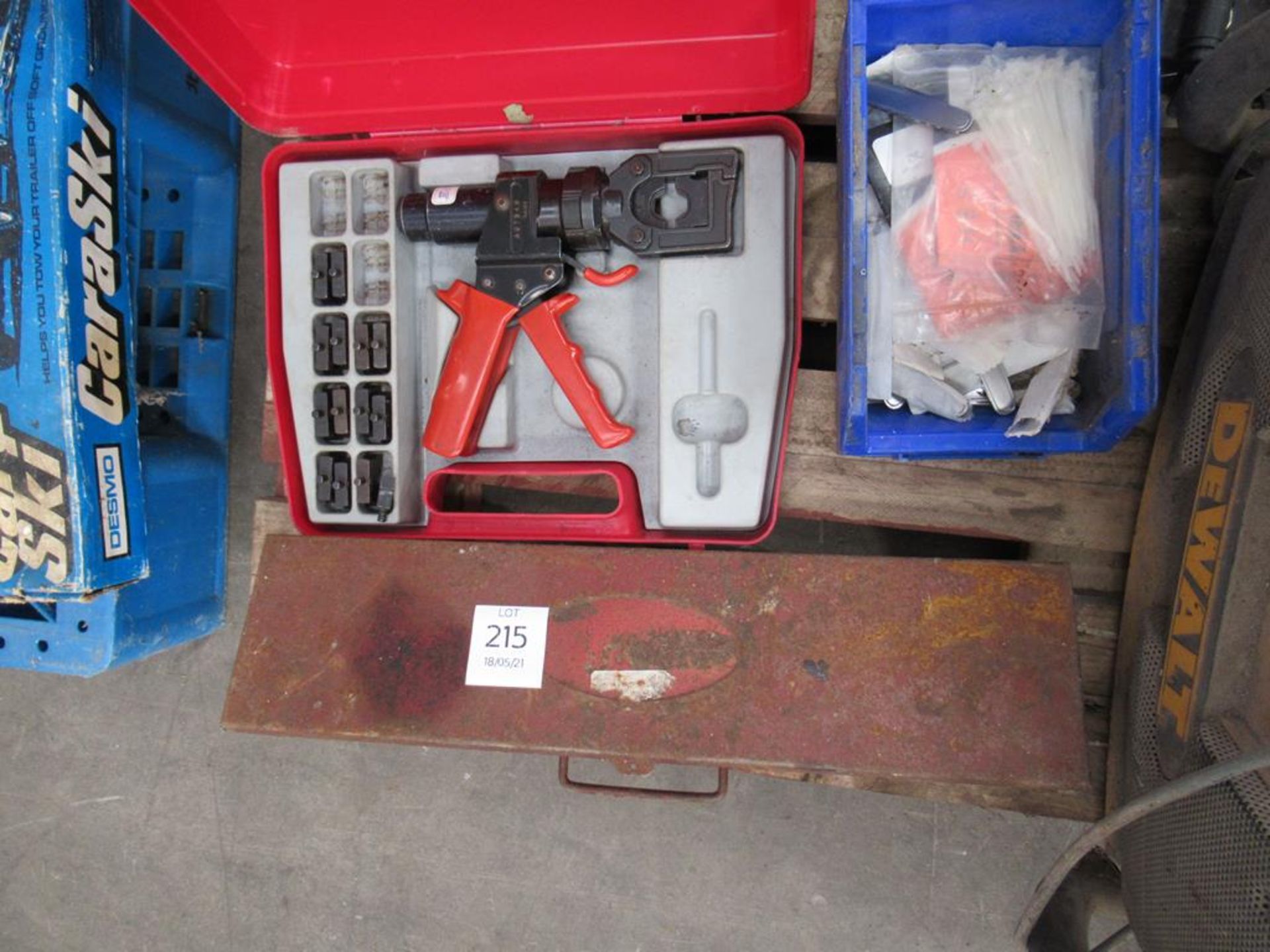 Pallet of miscellaneous items including crimping tool, socket sets, power supply, flange sealant etc - Image 2 of 3