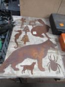 Qty of animal themed stencils/signs