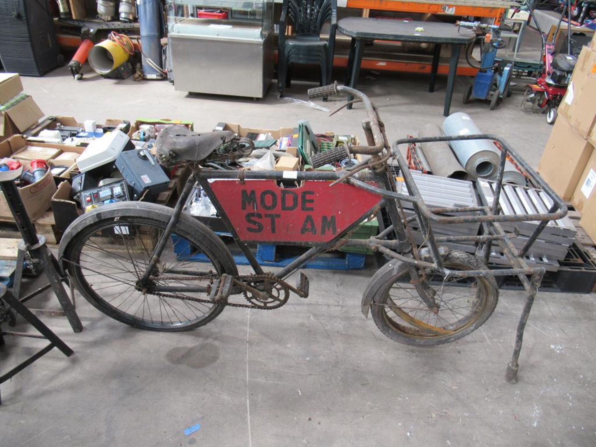 Vintage advertising bike.