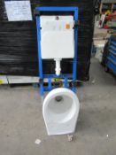 Cavity toilet cistern and pan