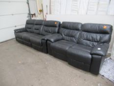 3 seater leather reclining sofa and 2 seater leather reclining sofa