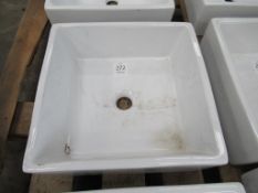 A square Porcelain Sink/Bowl