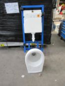 Cavity toilet cistern and pan