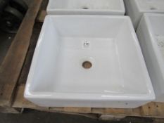 A square Porcelain Sink/Bowl