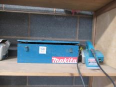 Makita 9527PB 115mm Ø 110V in metal case with Makita 1923B power planer 110V