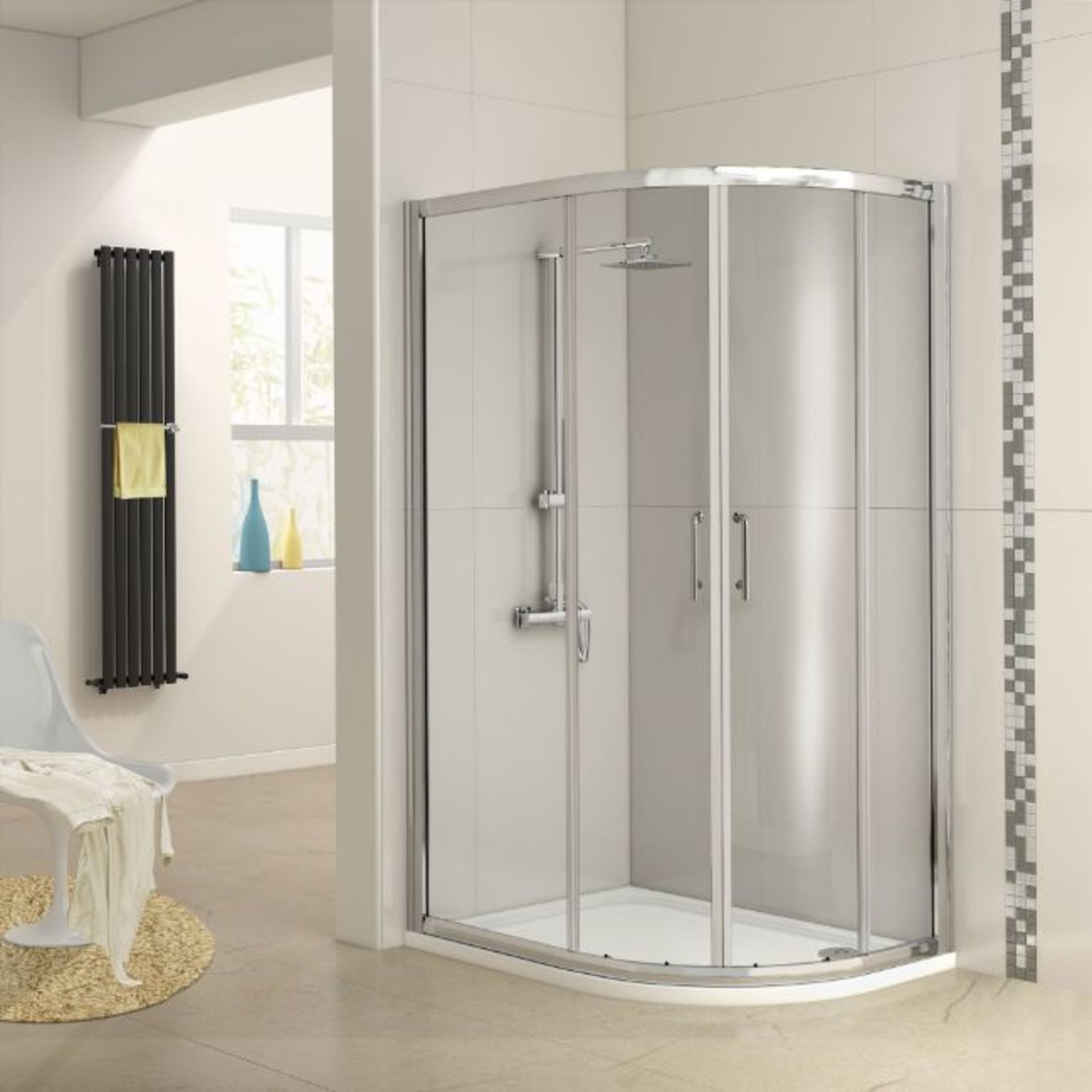 New Twyfords 1200x900mm - 6mm - Offset 2 Door Quadrant Shower Enclosure.Rrp £599.99..Make The Most - Image 2 of 2