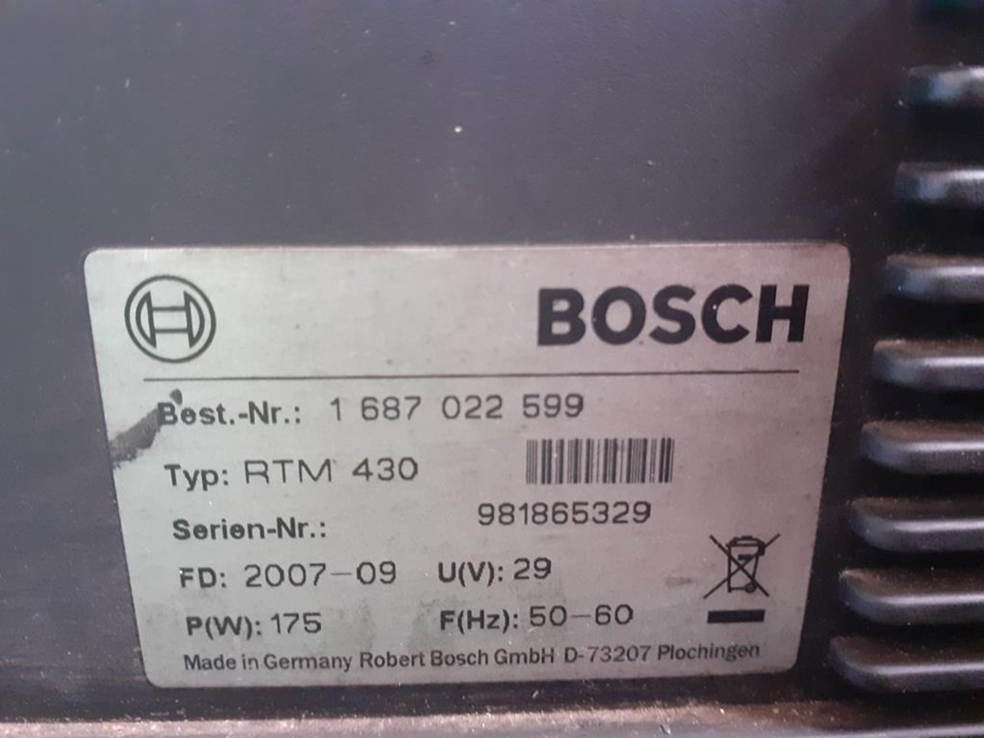 Bosch RTM 430 MOT Diesel Smoke Tester - Image 2 of 2