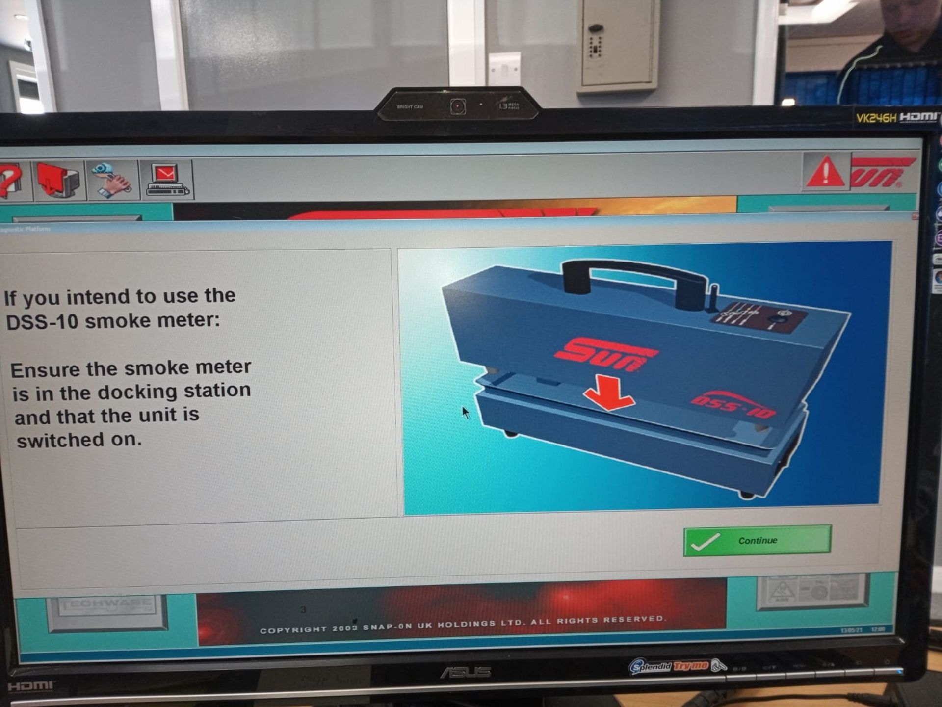 Snap-On Sun DGA 2500 Smoke Analyser and Emissions Machine (Petrol and Diesel). - Image 3 of 10