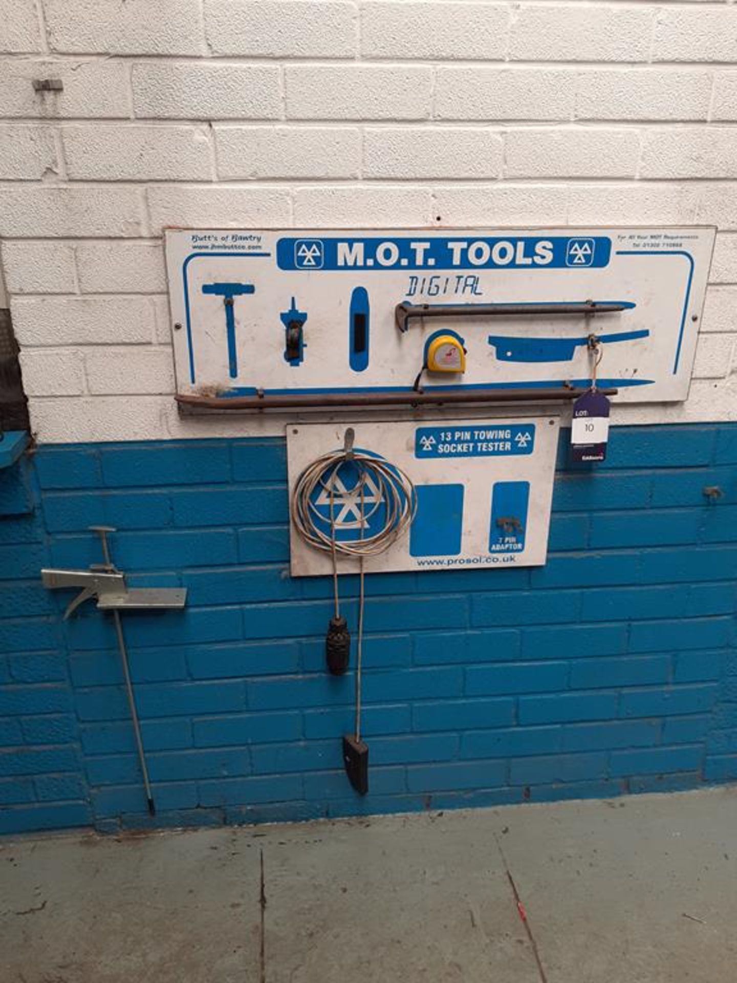 M.O.T Tool Board c/w Tools