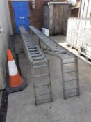 2x Galvanised vehicle sales display ramp