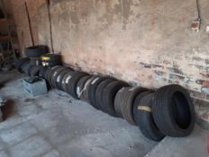 Qty of various mainly unused (NOS) and Part Worn Tyres