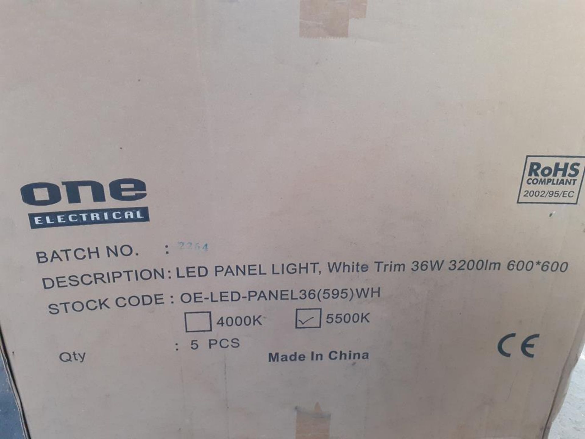 5x One Electrical LED Panel Lights (New) - Image 2 of 2