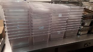 Quantity of Vogue polycarbonate Gastronorm Trays