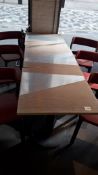 3 limed oak effect Pedestal Tables, 700mm