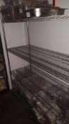 4 various wire Adjustable Shelving Units (Excludes Contents)