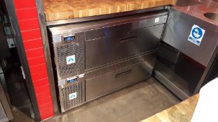 Adande stainless steel twin drawer under counter Refrigerator