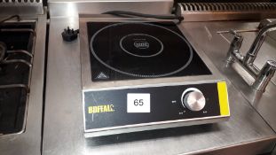 Buffalo CE20802 stainless steel Table Top Induction Hob, serial number 2016 072 300712