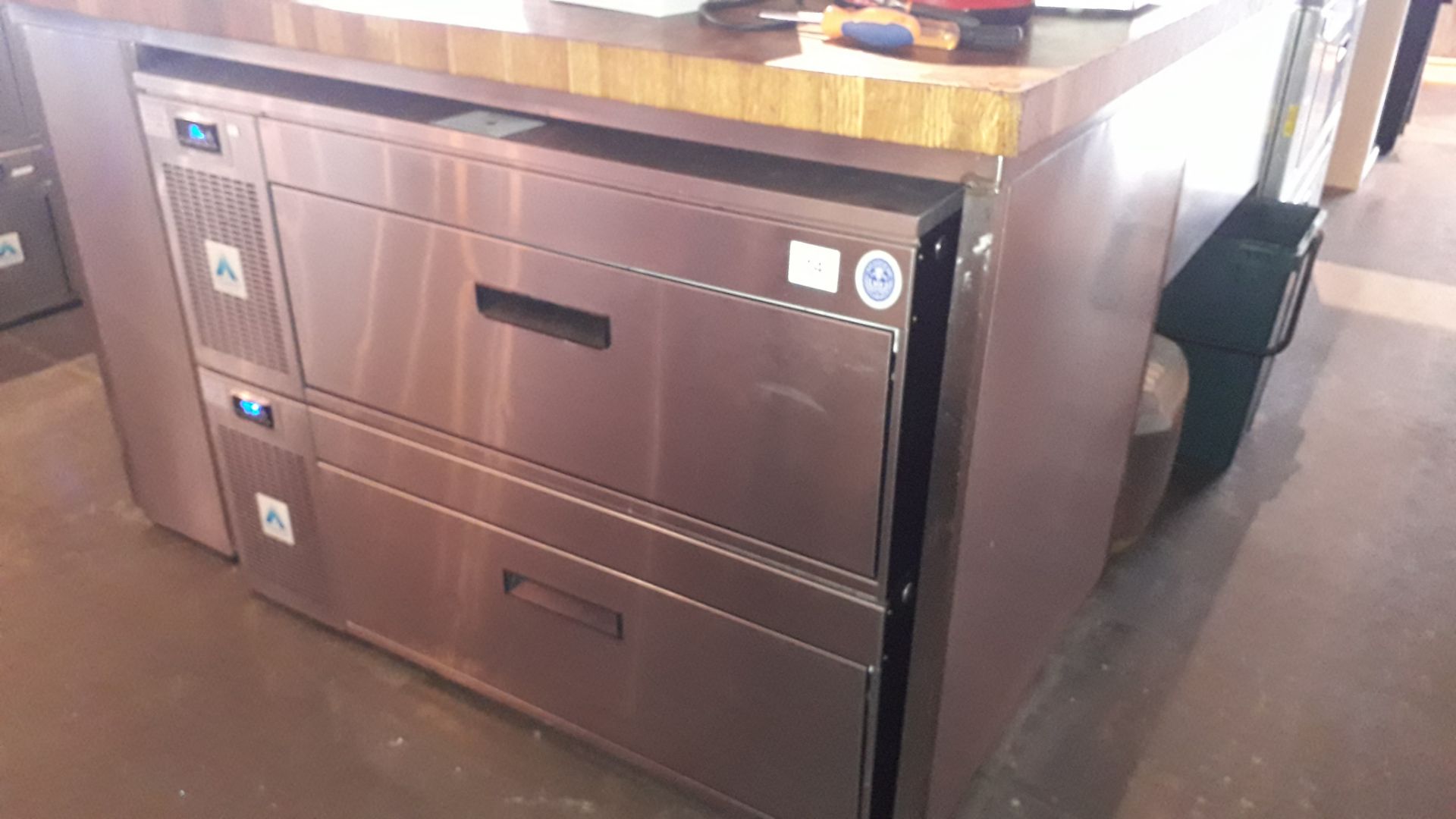 Adande stainless steel twin drawer under counter Refrigerator - Image 2 of 2