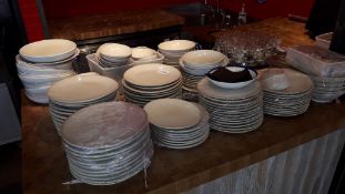 Quantity of Surrey Ceramics crockery and quantity of salt and pepper mills