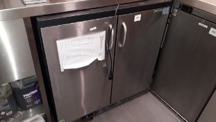 Gamko stainless steel Double Door Counter Refrigerator (spares or repairs) (Excludes Contents)