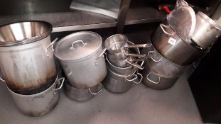 Quantity of stainless steel and aluminium Pots & Pans