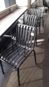 4 Black Steel Terrace Chairs