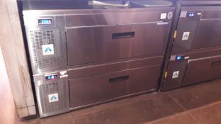 Adande stainless steel twin drawer under counter Refrigerator