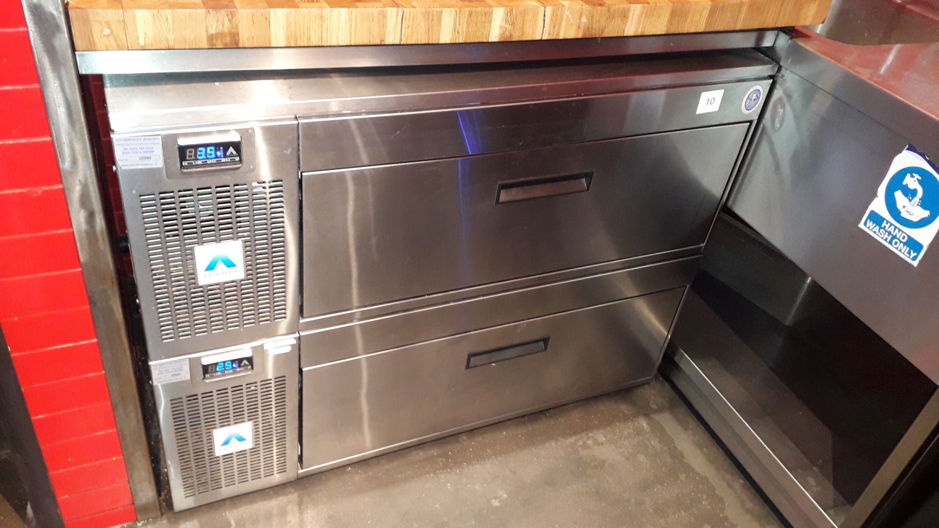 Adande stainless steel twin drawer under counter Refrigerator - Image 2 of 2