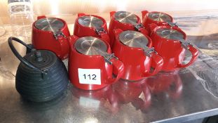 7 ForLife Stump Ceramic Teapots and cast iron teapot