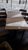 3 limed oak effect Pedestal Tables, 700mm