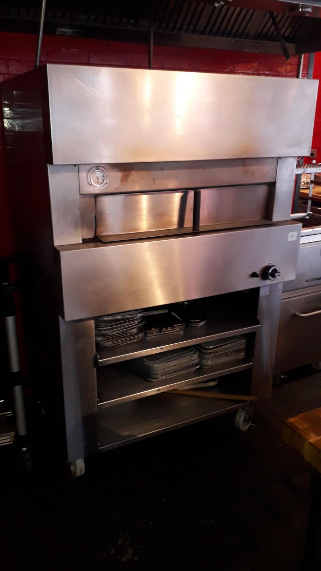 Clay Ovens Clayburn stainless steel, gas fired Pizza Oven, serial number 18213