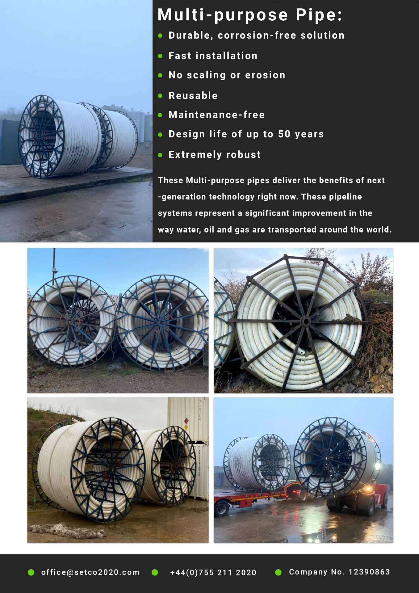 Reel of 3 Inch Ultra Heavy Duty Kovlar Pipe - Image 8 of 8