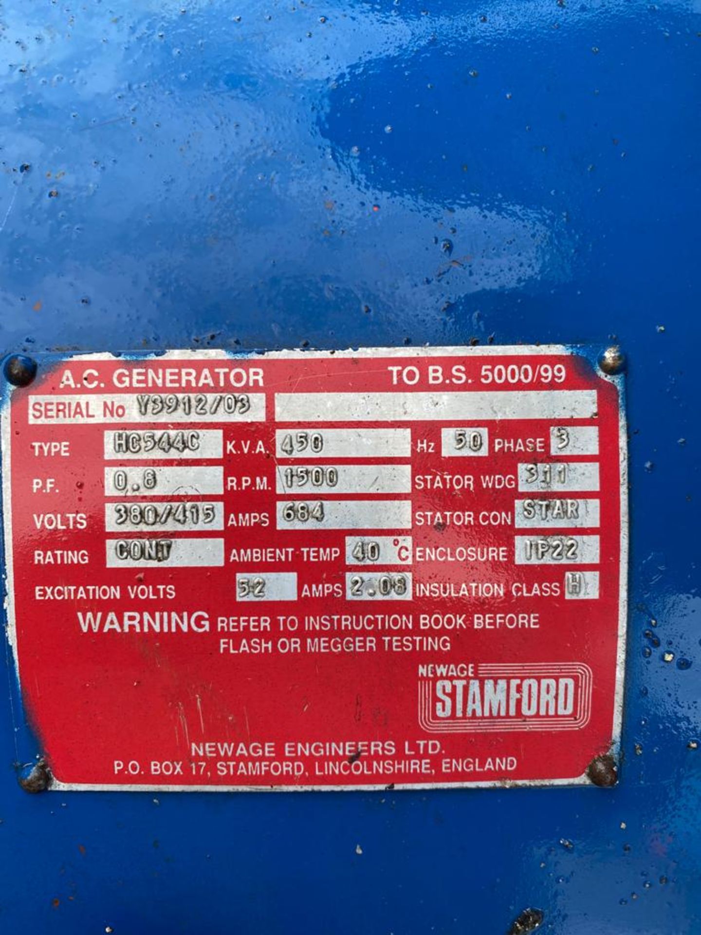 GM Detroit 450KVA Ex Standby Diesel Genertaor - Image 7 of 8