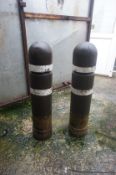 2 wooden bollards 170mm x 900mm