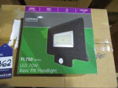 20 x Lumineux LED 70W PIR Floodlight 4000K 220-240V OEM Trade Price £1840