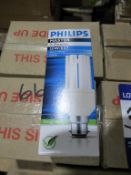 66 x Philips Master PL Electronic 15w Warm White B22 OEM Trade Price £312