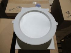 18 x LED 20W 10 inch dia Downlight 4000K White Trim OEM Trade Price £270