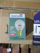 200 x Lumineux Halo Saver Golfball 25W 2700K E14 220-240V OEM Trade Price £490