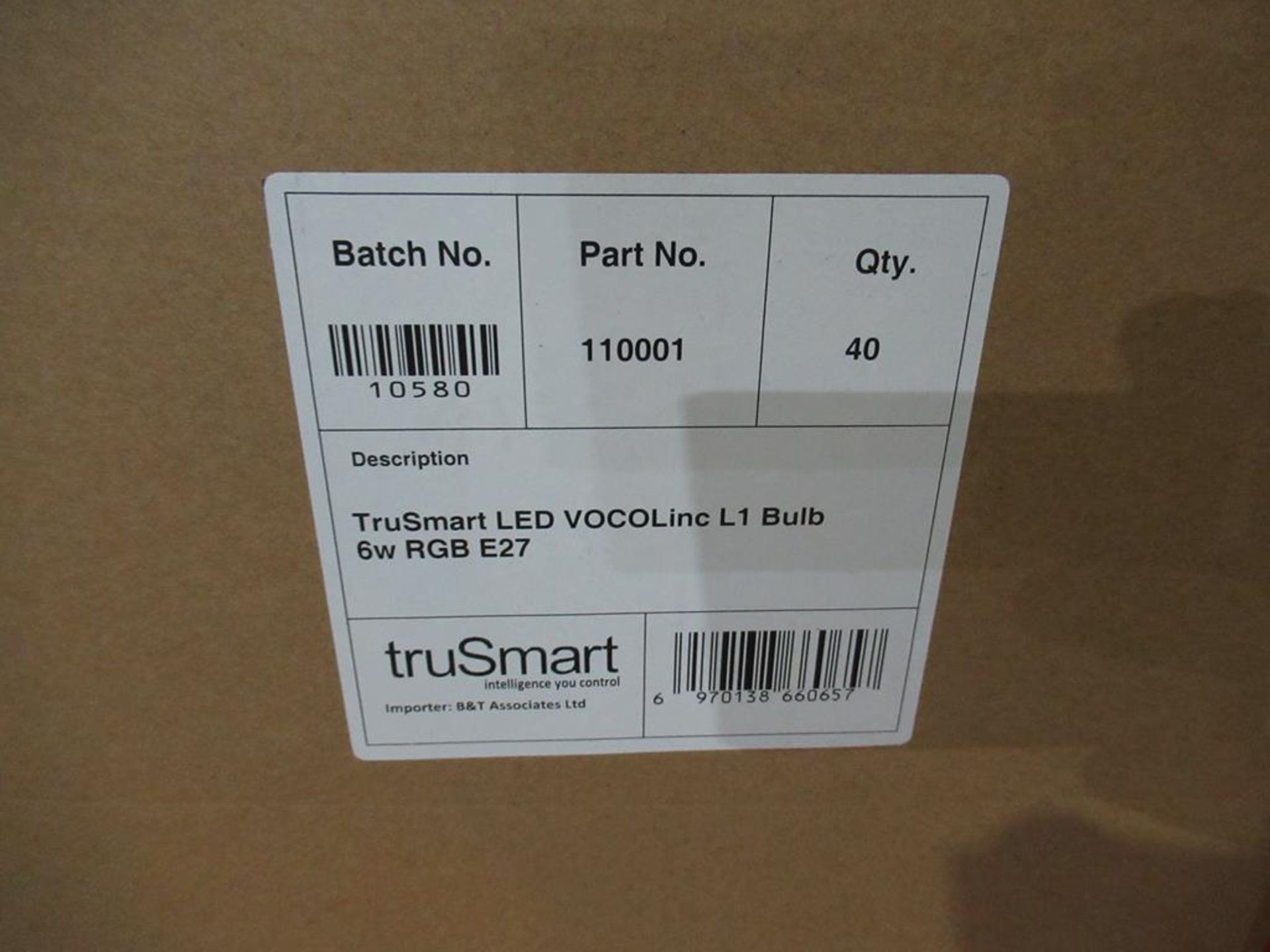 40 x TruSmart LED VOCOLinc L1 6 watt Bulb E27 Base Multi-Colour RGB IP67. Can be controlled - Image 5 of 6