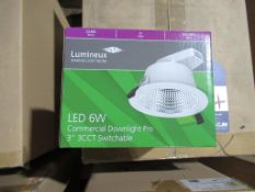 24 x Lumineux LED 6W Decorative Downlight Pro 3" 3CCT Switchable 200/240v OEM Trade Price £360