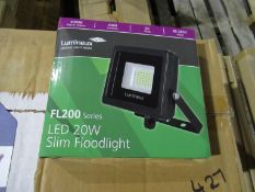 40 x Lumineux LED 20W Slimline Floodlight 4000K 85-265V OEM Trade Price £720