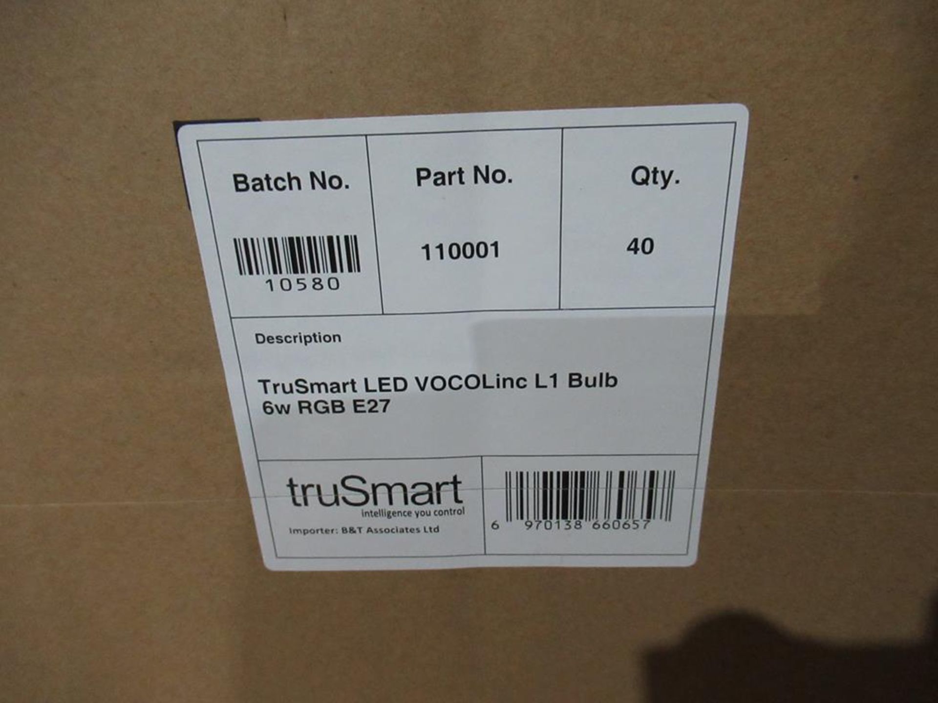 40 x TruSmart LED VOCOLinc L1 6 watt Bulb E27 Base Multi-Colour RGB IP67. Can be controlled - Image 5 of 6