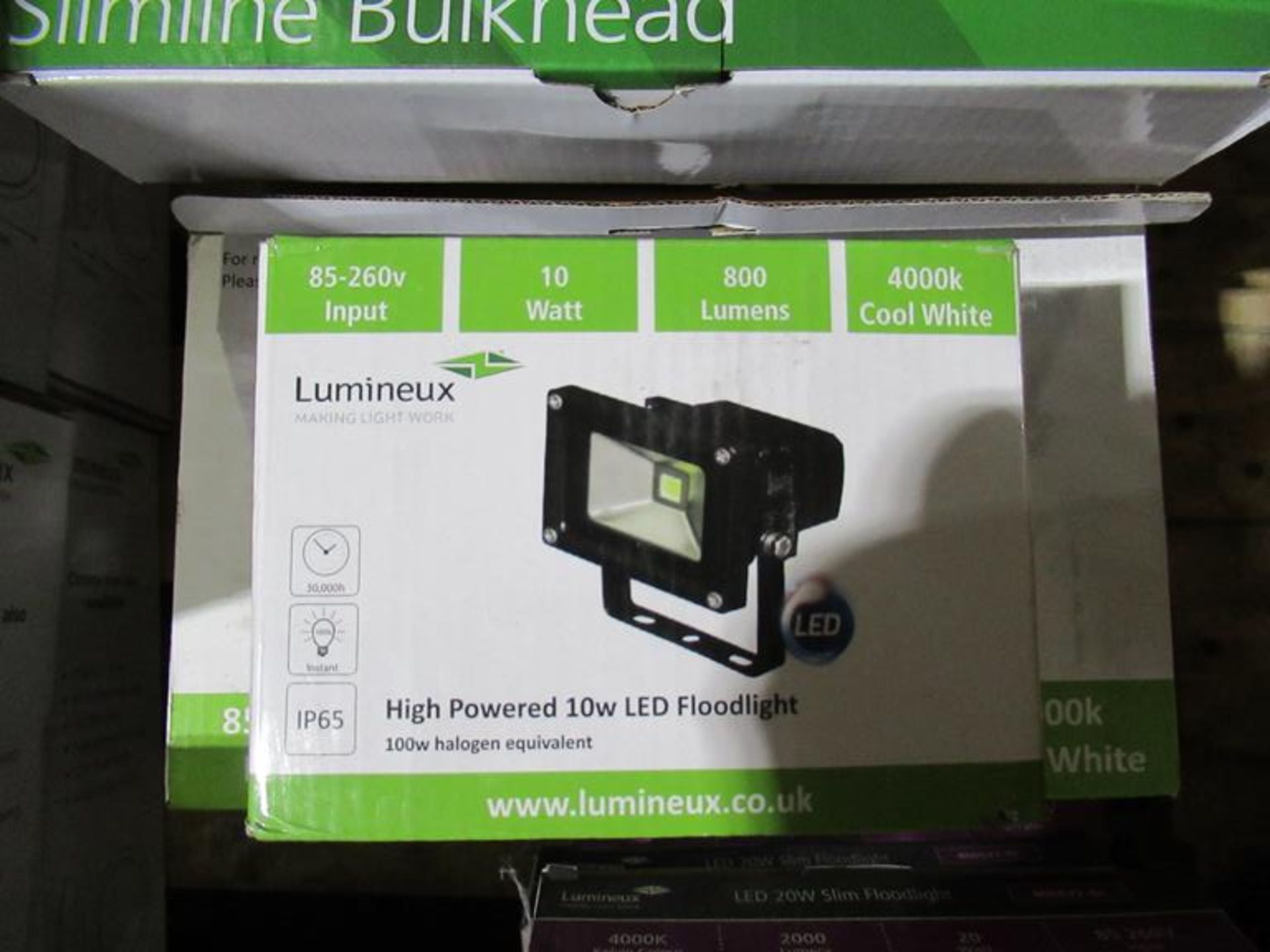 9 x LED 12W Bulkhead Slimline, Microwave Sensor, Emergency 4000K, 1 x High Powered LED Flood 30w - Image 4 of 5